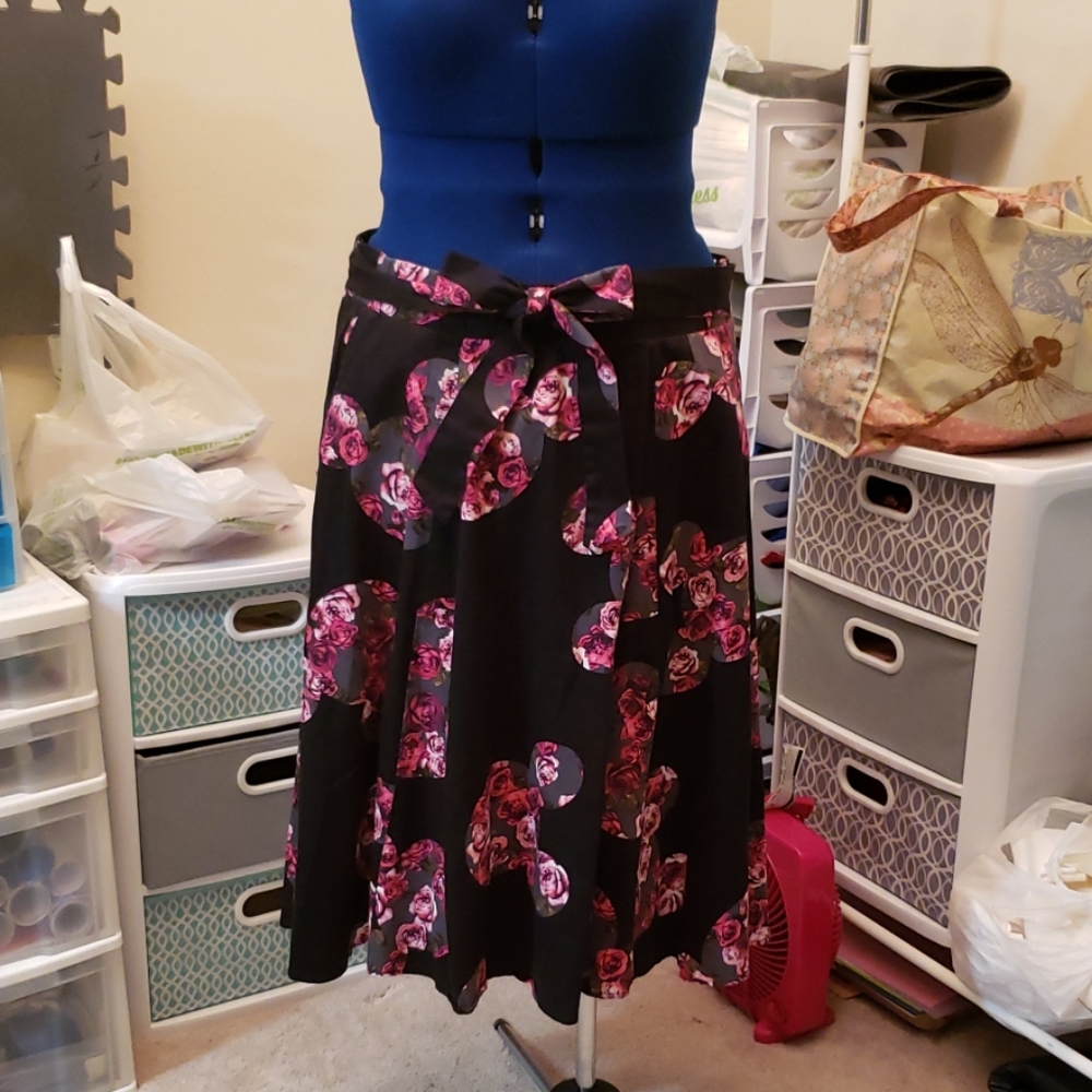 Torrid Rose Mickey Mouse Swing Skirt